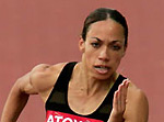 Benin's Fabienne Feraez in action in the women's  200m at Helsinki 2005 - Source: IAAF 