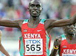 Kenya's Benjamin Limo after winning the men's 5000m in Helsinki - Source: IAAF TV