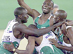 Nigerian men's 4x400 metres relay team after winning the Silver medal at the Sydney Olympics in 2000.