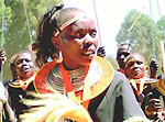 Tegla Loroupe in traditional dress in her home country of Kenya. Credit: Oxfam. 